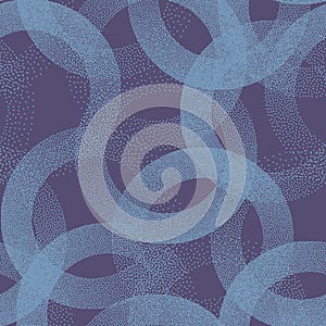 Stippled Circles Texture Seamless Pattern Retro Blue Abstract Background