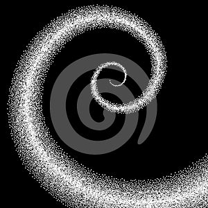 Stippled Spiral on Black