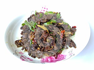 Stir-fried beef