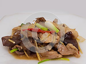 Stir fried Chicken with Ginger