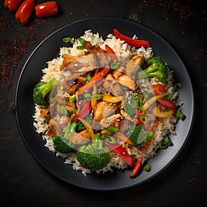 stir fried chicken with vegetables