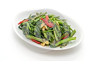 Stir-Fried Chinese Morning Glory or Water Spinach