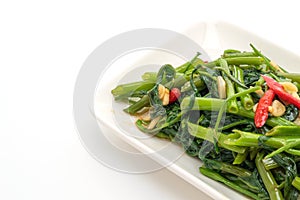 Stir-Fried Chinese Morning Glory or Water Spinach