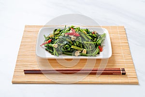 Stir-Fried Chinese Morning Glory or Water Spinach