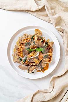 Stir Fried Clams with Roasted Chilli Paste