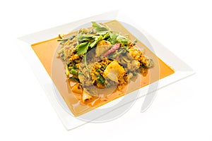 Stir fried crab with curry