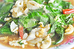 stir-fried melinjo vegetable and stir-fried or stir-fried vegetable