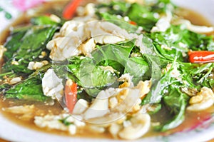 stir-fried melinjo vegetable and stir-fried or stir-fried vegetable