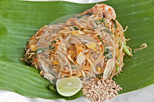 Stir-fried noodle Pad Thai.