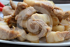 Stir Fried Pork with Salt garlic and pepper