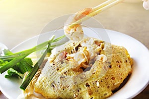 Stir-fried rice noodles(Pad Thai) is the popular