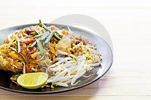 Stir-fried rice noodles (Pad Thai) is the popular food