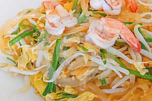 Stir-fried rice noodles is the popular food in Thailand