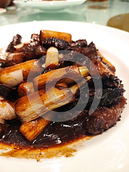 Stir fried Sea Cucumber with Scallion