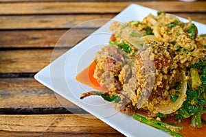 Stir Fried Soft Shell Crab in Curry Powder