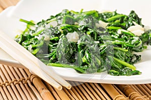 Stir fried spinach