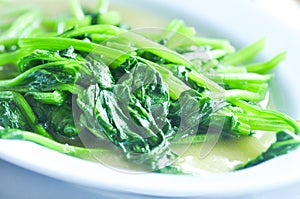 Stir-fried spinach,spinacia oleracea
