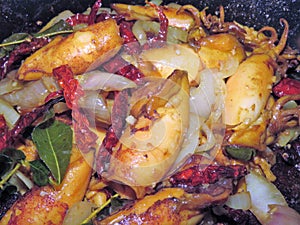 Stir Fried Squids Asian Style