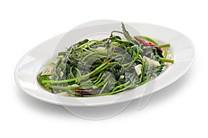 Stir fried sweet potato leaves