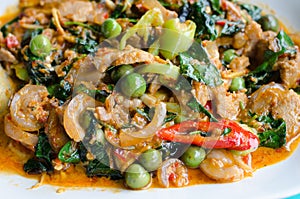 Stir Fried Wild Boar with Red Curry