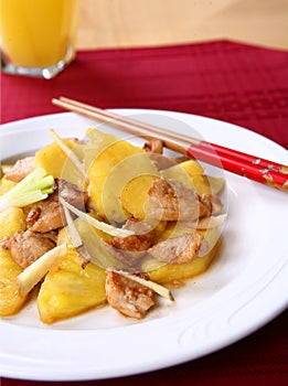 Stir Fry Chicken with Pineapples