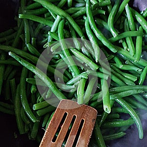 Stir fry greenbeans fresh vegetables
