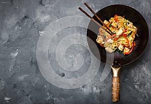 Stir fry noodles photo