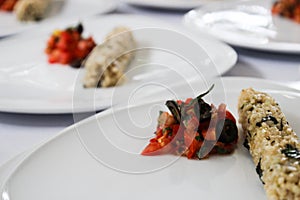 Stir fry tomato and mushroom with brown rice