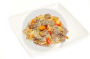 Stirfry beef chow mein photo