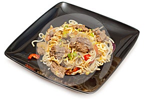 Stirfry beef chow mein photo