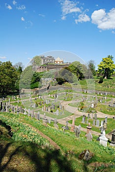 Stirling Castle from cemetry at Church of the Holy Rude