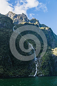 Stirling Falls. Milford Sound. Fiordland national park, South island, New Zealand