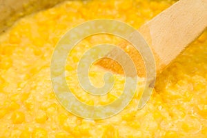 Stirring Creamed Corn