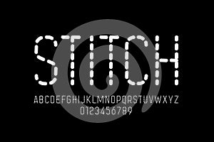 Stitch style font photo