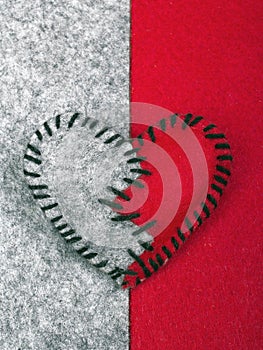Stitched broken felt heart