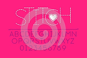 Stitched font photo