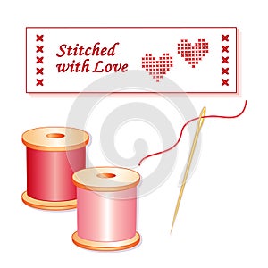 Stitched with Love Sewing Label photo