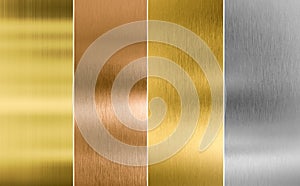 Stitched silver, gold and bronze metal texture