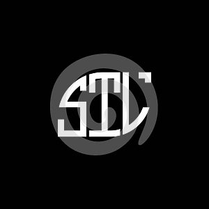 STL letter logo design on black background. STL creative initials letter logo concept. STL letter design