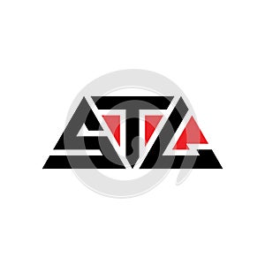 STL triangle letter logo design with triangle shape. STL triangle logo design monogram. STL triangle vector logo template with red