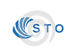 STO letter logo design on white background. STO creative circle letter logo concept.