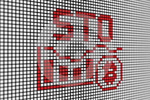 STO text scoreboard blurred background photo