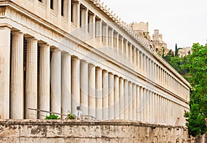 Stoa of Atalos in Ancient Agora of Athens, Greece.