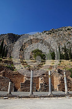 The Stoa of the Athenians, Delphi, Greece