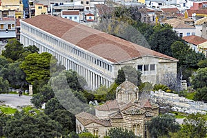 The Stoa of Attalos also spelled Attalus was a portico in the Agora of Athens, Greece.