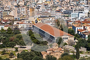 The Stoa of Attalos houses in Athens is next to the Byzantine Ch