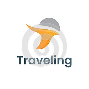 Bird Fly Sun Travel Tourist Logo