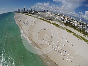 Stock aerial photo of Miami Beach
