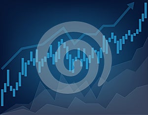 Stock business chart line background . graph vector