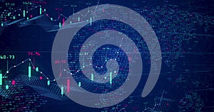 Stock chart animation of growing value